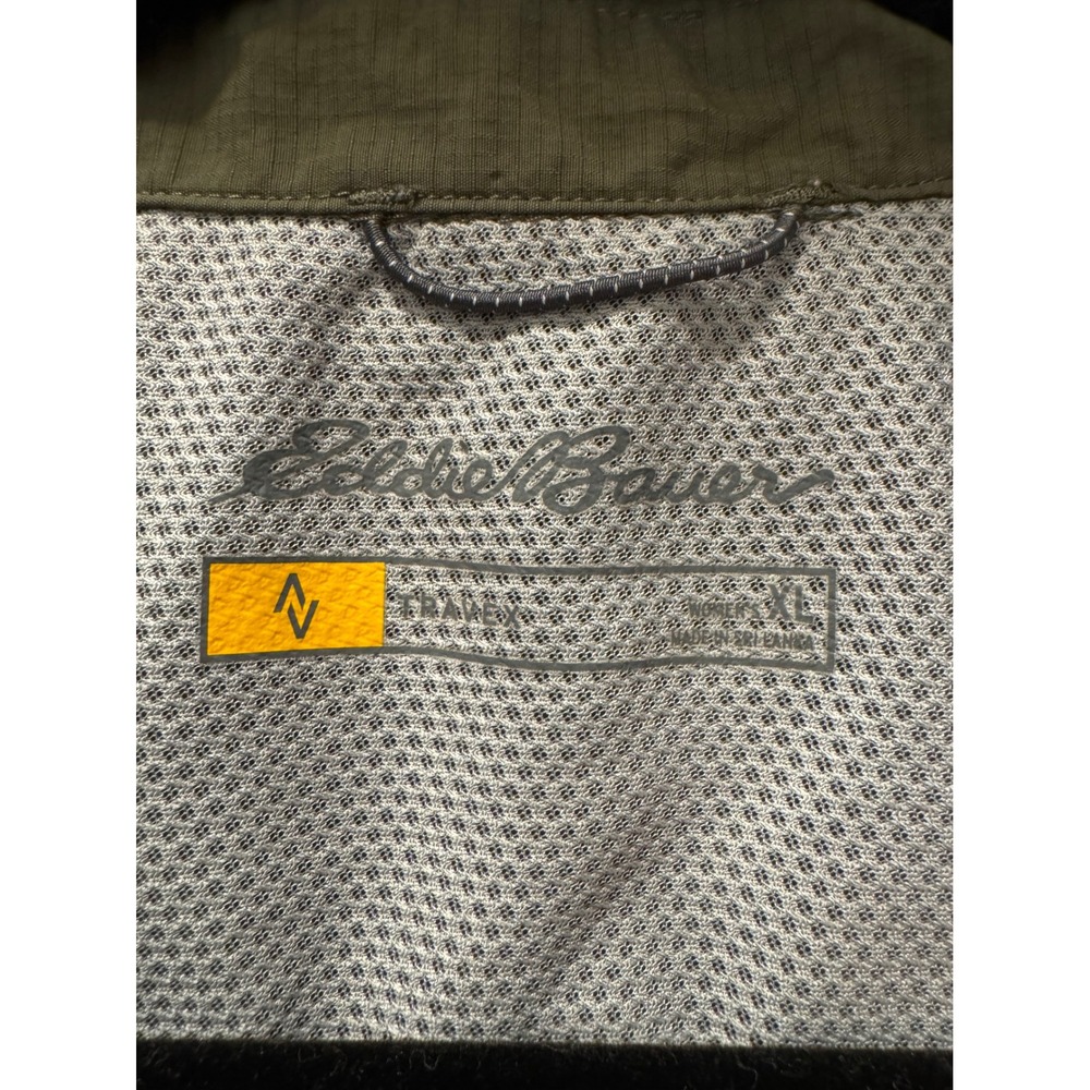 Eddie Bauer Travex Womens XL Olive Green Short Sleeve Hiking Button Up Shirt - Picture 3 of 4
